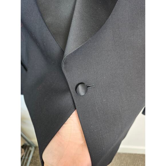 Gianfranco Ruffini Italy 100% worsted wool size 46R Black - Picture 3 of 12